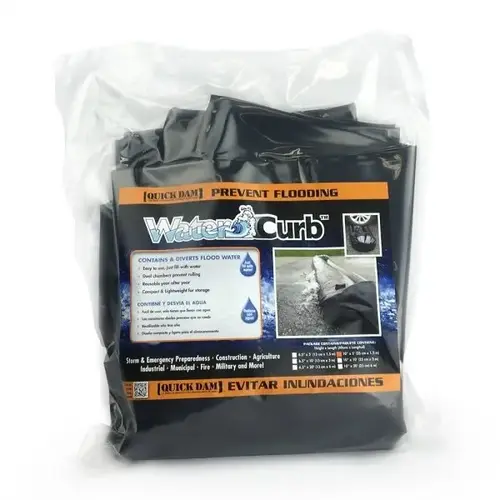 Water Curb, 10"H X 5 ftL Water-Filled Flood Barrier Water Curb, 10"H X 5 ftL Water-Filled Flood Barrier