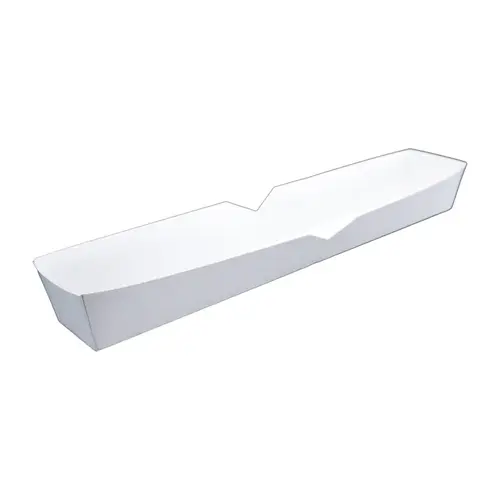 Hot Dog Food Tray 10.25X1.5X1.25 IN SBS Paperboard White Rectangle - pack of 500 Hot Dog Food Tray 10.25X1.5X1.25 IN SBS Paperboard White Rectangle - pack of 500