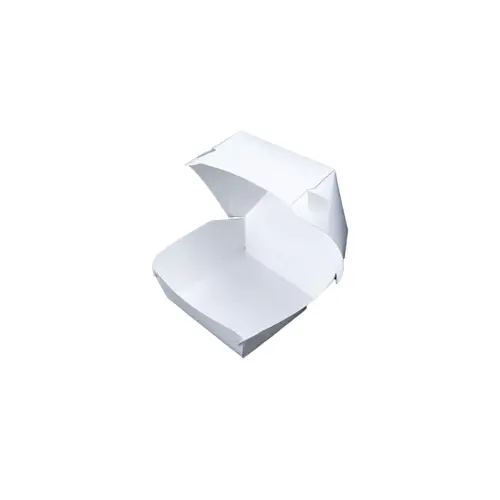 Take-Out Box Hinged 4.375X4.375X3.375 IN Paperboard White - pack of 500 Take-Out Box Hinged 4.375X4.375X3.375 IN Paperboard White - pack of 500