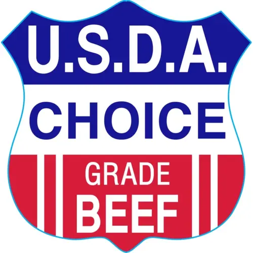 USDA Choice Grade Beef Meat Label 1.3X1.3 IN Red Blue Shield - pack of 1000 USDA Choice Grade Beef Meat Label 1.3X1.3 IN Red Blue Shield - pack of 1000