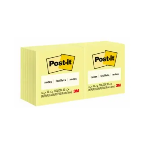 Post-it Self-Stick Note Pad 3X3 IN Yellow Post-it Self-Stick Note Pad 3X3 IN Yellow