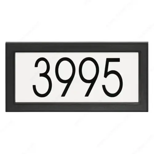 Rectangular Address Plaque Kits Black / White Rectangular Address Plaque Kits Black / White