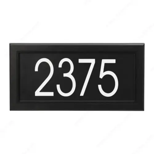 Rectangular Address Plaque Kits Black Rectangular Address Plaque Kits Black