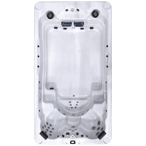 Swim 14 Spa Mist / Black Mist Cabinets - Black Cover - Sterling Silver Spa - 2 Swim Jet Systems - 23 Jets - 4-Seat 1600 Gallon Swim 14 Spa Mist / Black Mist Cabinets - Black Cover - Sterling Silver Spa - 2 Swim Jet Systems - 23 Jets - 4-Seat 1600 Gallon