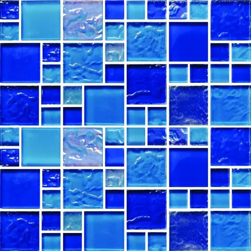 Multi Surfside Texas Beaches, Glass Mosaic, 11 SQFT/Box Sold By Sheet Blue Multi Surfside Texas Beaches, Glass Mosaic, 11 SQFT/Box Sold By Sheet Blue