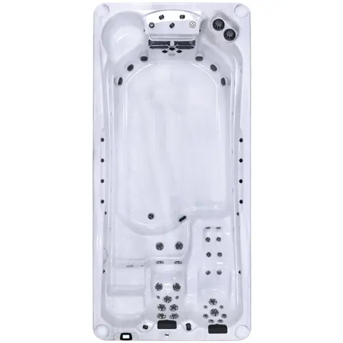 Swim 16 Spa Mist / Brown Mist Cabinets - Brown Cover - Sterling Silver Spa - 5 Swim Jet Systems - 23 Jets - 4-Seat 2500 Gallon Swim 16 Spa Mist / Brown Mist Cabinets - Brown Cover - Sterling Silver Spa - 5 Swim Jet Systems - 23 Jets - 4-Seat 2500 Gallon