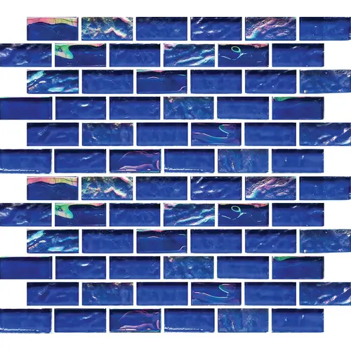 1" x 2" Sanjose Florida Beaches Glass, Glass Mosaic, 11 SQFT/Box Sold By Sheet Blue 1" x 2" Sanjose Florida Beaches Glass, Glass Mosaic, 11 SQFT/Box Sold By Sheet Blue