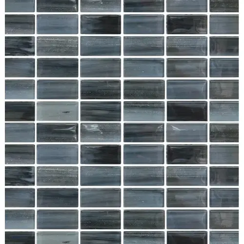 1" x 2" The Bronx New York Glass, Glass Mosaic, 11 SQFT/Box Sold By Sheet Black/Gray 1" x 2" The Bronx New York Glass, Glass Mosaic, 11 SQFT/Box Sold By Sheet Black/Gray