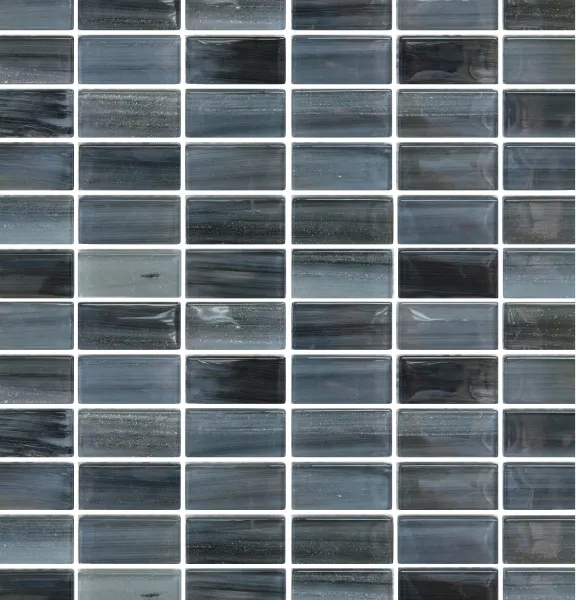 Artistry in Mosaics 1 x 2 The Bronx New York Glass Glass Mosaic 11 SQFT/Box Sold By Sheet Black/Gray NANY 1205 Artistry in Mosaics 1 x 2 The Bronx New York Glass Glass Mosaic 11 SQFT/Box Sold By Sheet Black/Gray NANY 1205