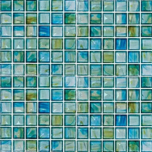1" x 1" Bora Bora Exotic Places, Glass Mosaic, 15 SQFT/Box Sold By Sheet Turquoise 1" x 1" Bora Bora Exotic Places, Glass Mosaic, 15 SQFT/Box Sold By Sheet Turquoise