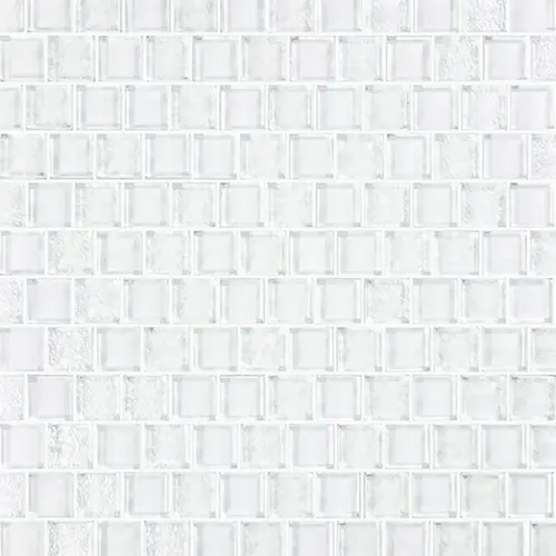 12" x 12" Signature Series Glass Tile, Bright White 12" x 12" Signature Series Glass Tile, Bright White