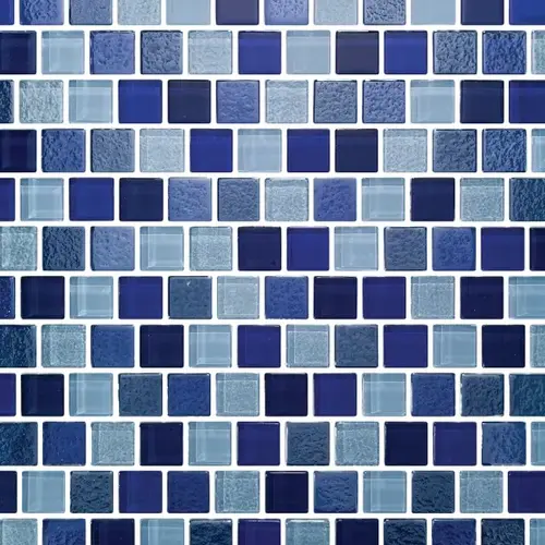1" x 1" Tres Rios Riviera Maya Glass, Glass Mosaic, 22 SQFT/Box Sold By Sheet Blue 1" x 1" Tres Rios Riviera Maya Glass, Glass Mosaic, 22 SQFT/Box Sold By Sheet Blue