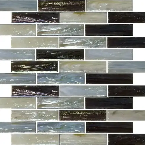 1" x 4" St. Barts Exotic Islands, Glass Mosaic, 15 SQFT/Box Sold By Sheet 1" x 4" St. Barts Exotic Islands, Glass Mosaic, 15 SQFT/Box Sold By Sheet