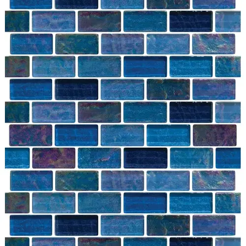 1" x 2" Invercargill New Zealand Glass, Glass Mosaic, 11 SQFT/Box Sold By Sheet Blue 1" x 2" Invercargill New Zealand Glass, Glass Mosaic, 11 SQFT/Box Sold By Sheet Blue