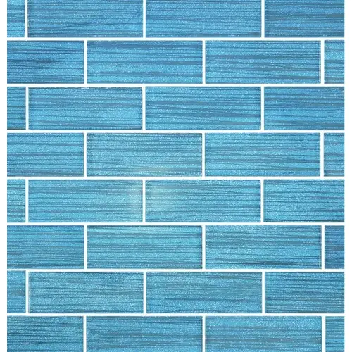 1.5" x 4" Metallic Blue Metallic Glass, Glass Mosaic, 11 SQFT/Box Sold By Sheet 1.5" x 4" Metallic Blue Metallic Glass, Glass Mosaic, 11 SQFT/Box Sold By Sheet