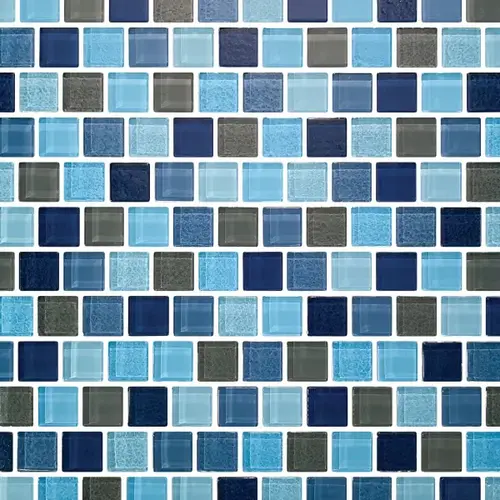 1" x 1" Cozumel Riviera Maya Glass, Glass Mosaic, 22 SQFT/Box Sold By Sheet 1" x 1" Cozumel Riviera Maya Glass, Glass Mosaic, 22 SQFT/Box Sold By Sheet