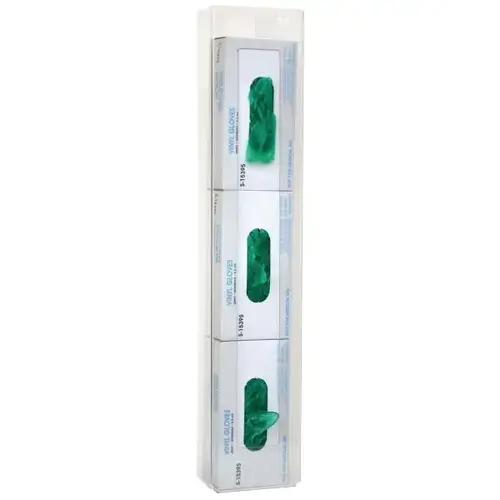 Acrylic Vertical Load Triple Glove Box Holder Acrylic Vertical Load Triple Glove Box Holder
