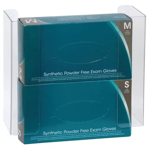 Acrylic Double Glove Box Holder Acrylic Double Glove Box Holder