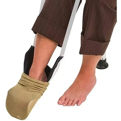 Deluxe Sock Aid / Helper - Easily Pull On Socks Without Bending, White Deluxe Sock Aid / Helper - Easily Pull On Socks Without Bending, White