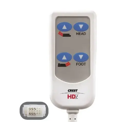 Hd2 Bed Control, 8 Foot Cord, Joerns 15-Pin, 4 Button, White Hd2 Bed Control, 8 Foot Cord, Joerns 15-Pin, 4 Button, White