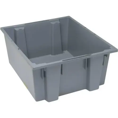 Gray Stack And Nest Totes 23-1/2x19-1/2x10 In - pack of 3 Gray Stack And Nest Totes 23-1/2x19-1/2x10 In - pack of 3