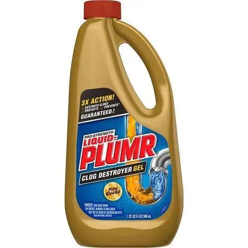 Pro-Strength Clog Destroyer, Liquid Drain Cleaner With Pipeguard, 32 Fl Oz - pack of 9 Pro-Strength Clog Destroyer, Liquid Drain Cleaner With Pipeguard, 32 Fl Oz - pack of 9