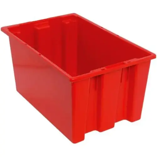 Red Stack Nest Totes 23-1/2x15-1/2x12 In - pack of 3 Red Stack Nest Totes 23-1/2x15-1/2x12 In - pack of 3