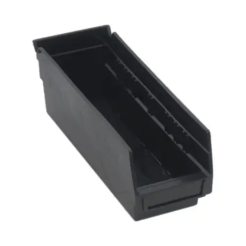 Shelf Bin 11-5/8"L X 4-1/8"W X 4"H Black - pack of 36 Shelf Bin 11-5/8"L X 4-1/8"W X 4"H Black - pack of 36
