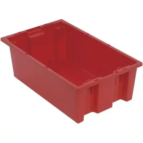 Red Stack And Nest Totes 18x11x6 In - pack of 6 Red Stack And Nest Totes 18x11x6 In - pack of 6