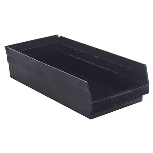 Shelf Bin 17-7/8"L X 8-3/8"W X 4"H Black - pack of 10 Shelf Bin 17-7/8"L X 8-3/8"W X 4"H Black - pack of 10