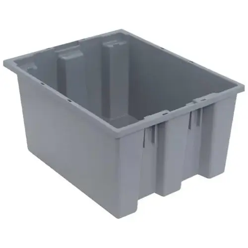 Gray Stack Nest Totes 19-1/2x15-1/2x10 In - pack of 6 Gray Stack Nest Totes 19-1/2x15-1/2x10 In - pack of 6