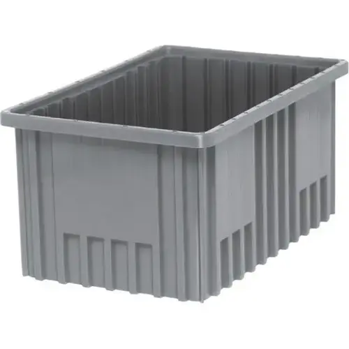Gray Grid Container 16-1/2x10-7/8x8 In - pack of 8 Gray Grid Container 16-1/2x10-7/8x8 In - pack of 8