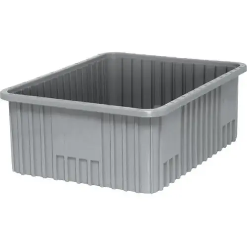 Gray Grid Container 22-1/2x17-1/2x8 In - pack of 3 Gray Grid Container 22-1/2x17-1/2x8 In - pack of 3