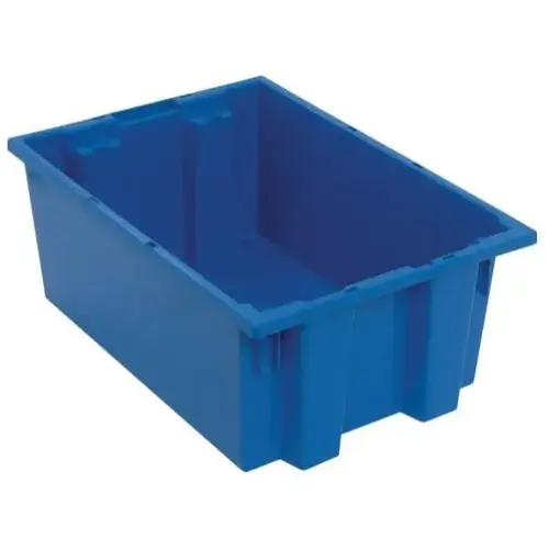 Blue Stack And Nest Totes 19-1/2x13-1/2x8 In - pack of 6 Blue Stack And Nest Totes 19-1/2x13-1/2x8 In - pack of 6