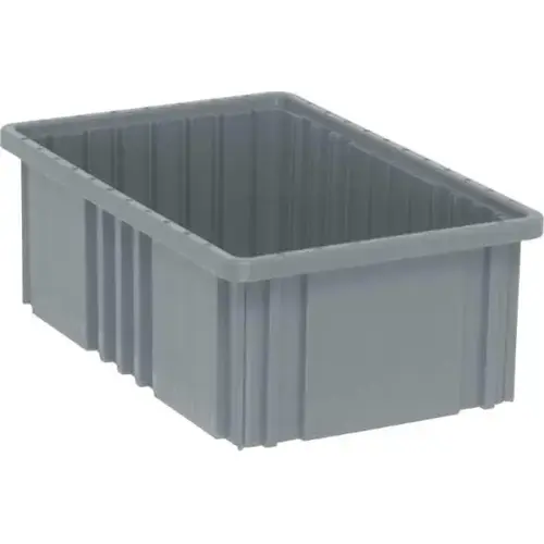 Gray Grid Container 16-1/2x10-7/8x6 In - pack of 8 Gray Grid Container 16-1/2x10-7/8x6 In - pack of 8