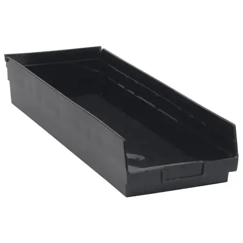 Shelf Bin 23-5/8"L X 8-3/8"W X 4"H Black - pack of 6 Shelf Bin 23-5/8"L X 8-3/8"W X 4"H Black - pack of 6