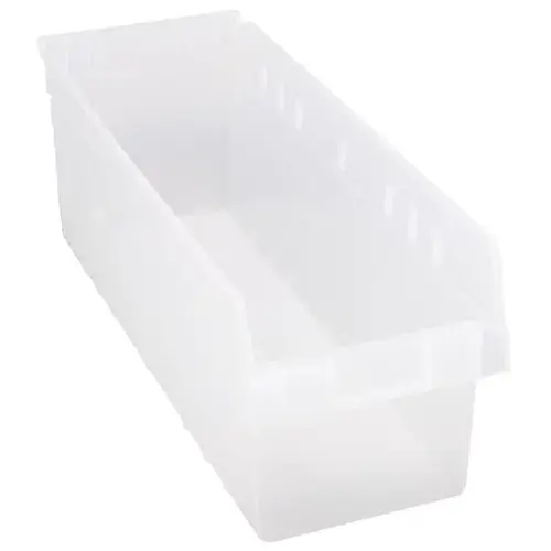 Shelf Bin 23-5/8"L X 8-3/8"W X 8"H Clear - pack of 6 Shelf Bin 23-5/8"L X 8-3/8"W X 8"H Clear - pack of 6