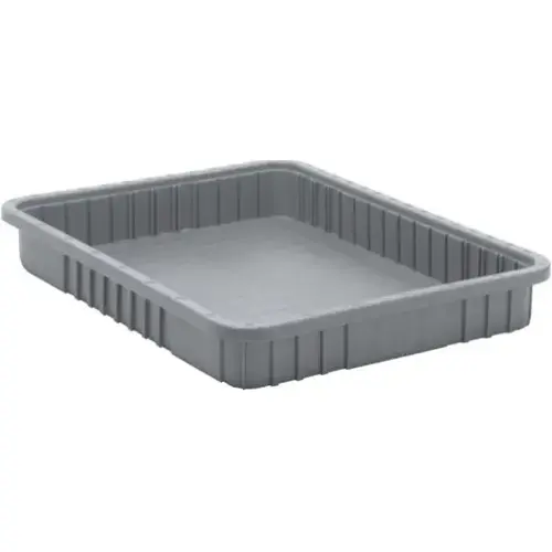 Gray Dividable Grid Containers 22-1/2x17-1/2x3 In - pack of 6 Gray Dividable Grid Containers 22-1/2x17-1/2x3 In - pack of 6