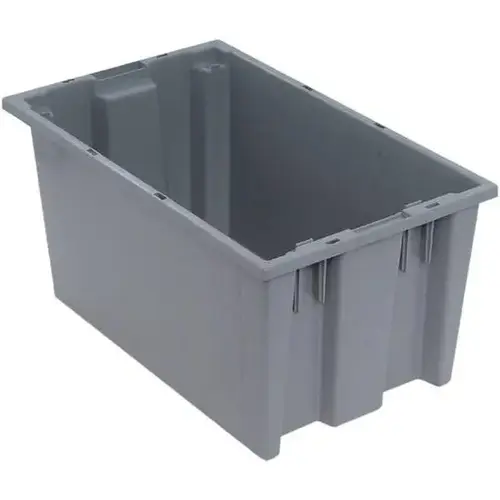 Stack & Nest Tote, 18" X 11" X 9", Gray - pack of 6 Stack & Nest Tote, 18" X 11" X 9", Gray - pack of 6