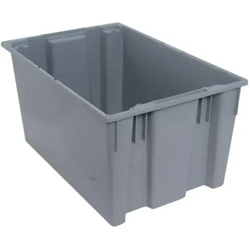 Gray Stack And Nest Totes 29-1/2x19-1/2x15 In - pack of 3 Gray Stack And Nest Totes 29-1/2x19-1/2x15 In - pack of 3
