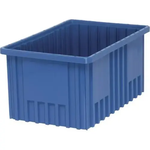 Blue Grid Container 16-1/2x10-7/8x8 In - pack of 8 Blue Grid Container 16-1/2x10-7/8x8 In - pack of 8