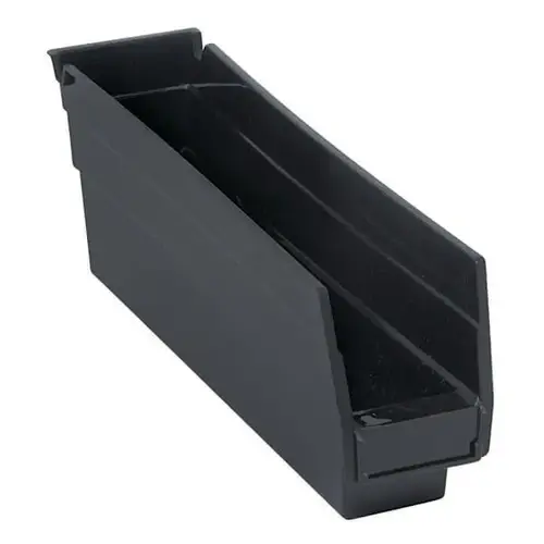 Shelf Bin 11-5/8"L X 2-3/4"W X 4"H Black - pack of 36 Shelf Bin 11-5/8"L X 2-3/4"W X 4"H Black - pack of 36