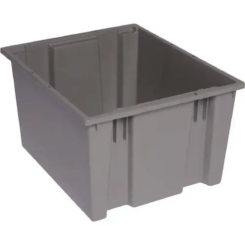 Stack & Nest Tote, 19-1/2"X15-1/2"X13", Gray - pack of 6 Stack & Nest Tote, 19-1/2"X15-1/2"X13", Gray - pack of 6