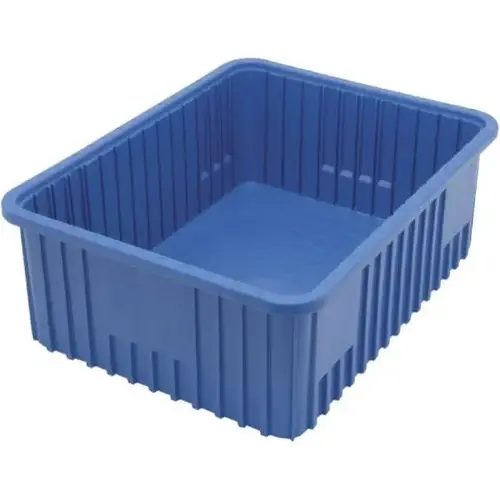 Blue Grid Container 22-1/2x17-1/2x8 In - pack of 3 Blue Grid Container 22-1/2x17-1/2x8 In - pack of 3