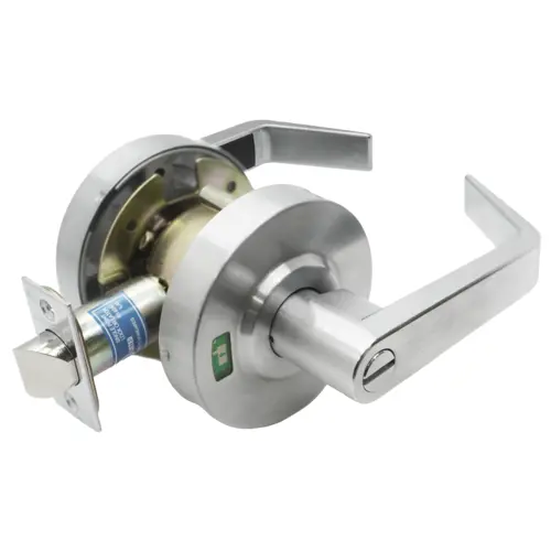 PRIVACY, GR 1 HEAVY DUTY CYLINDER LEVERSET, WITH INDICATOR Bright Chrome PRIVACY, GR 1 HEAVY DUTY CYLINDER LEVERSET, WITH INDICATOR Bright Chrome