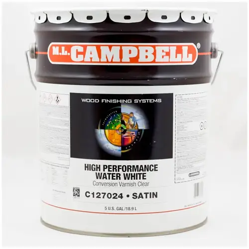 Hp Conver Varn Post Cat Clear Satin, 5 Gallon Hp Conver Varn Post Cat Clear Satin, 5 Gallon