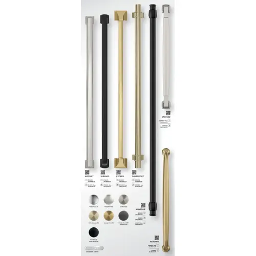 Appliance Pulls in Appoint, Davenport, Exceed, Renown, Stature, Surpass and Winsome Collections 32-1/16" x 11-3/4" Appliance Pull Static Display Board 2024 Release Appliance Pulls in Appoint, Davenport, Exceed, Renown, Stature, Surpass and Winsome Collections 32-1/16" x 11-3/4" Appliance Pull Static Display Board 2024 Release