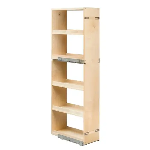 Century Cascade Birch 59"T 5-Shelf Pull Out Pantry with Soft-Close Slides, CASTP100-60PF Century Cascade Birch 59"T 5-Shelf Pull Out Pantry with Soft-Close Slides, CASTP100-60PF