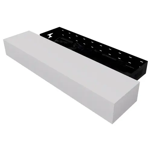 48" x 10.88" x 6.25" Concealment Fireplace Mantel Kit, White 48" x 10.88" x 6.25" Concealment Fireplace Mantel Kit, White