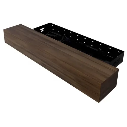 48" x 10.88" x 6.25" Concealment Fireplace Mantel Kit, Coffee 48" x 10.88" x 6.25" Concealment Fireplace Mantel Kit, Coffee